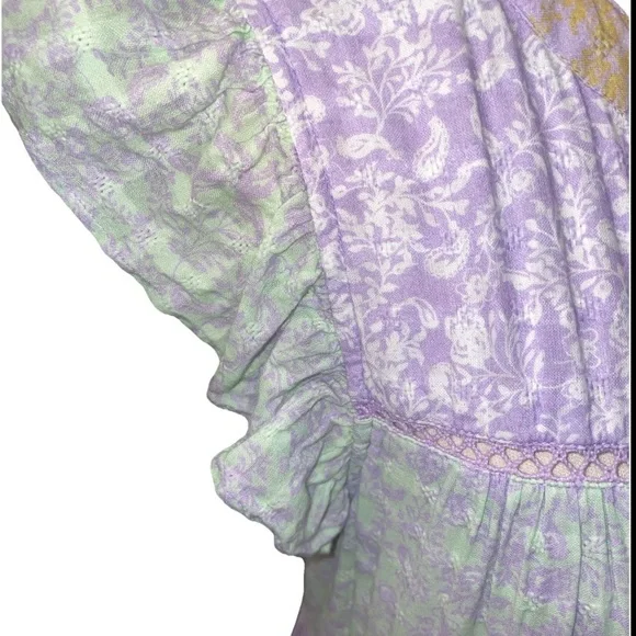 Roller Rabbit Lavender and White Midi Dress - Picture 7 of 9